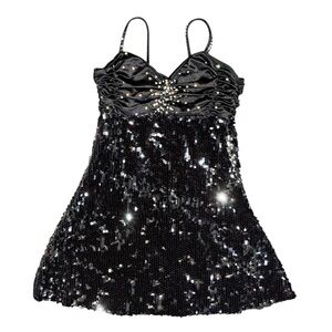 Marcia Activewear | Black Sequin Dance Dress, Size Small